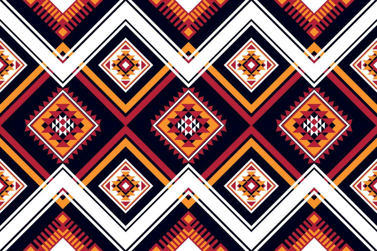 Geometric ethnic oriental seamless pattern traditional Design for fabric,carpet,clothing,background,wallpaper,wrapping,Vector illustration.aztec embroidery style. vector