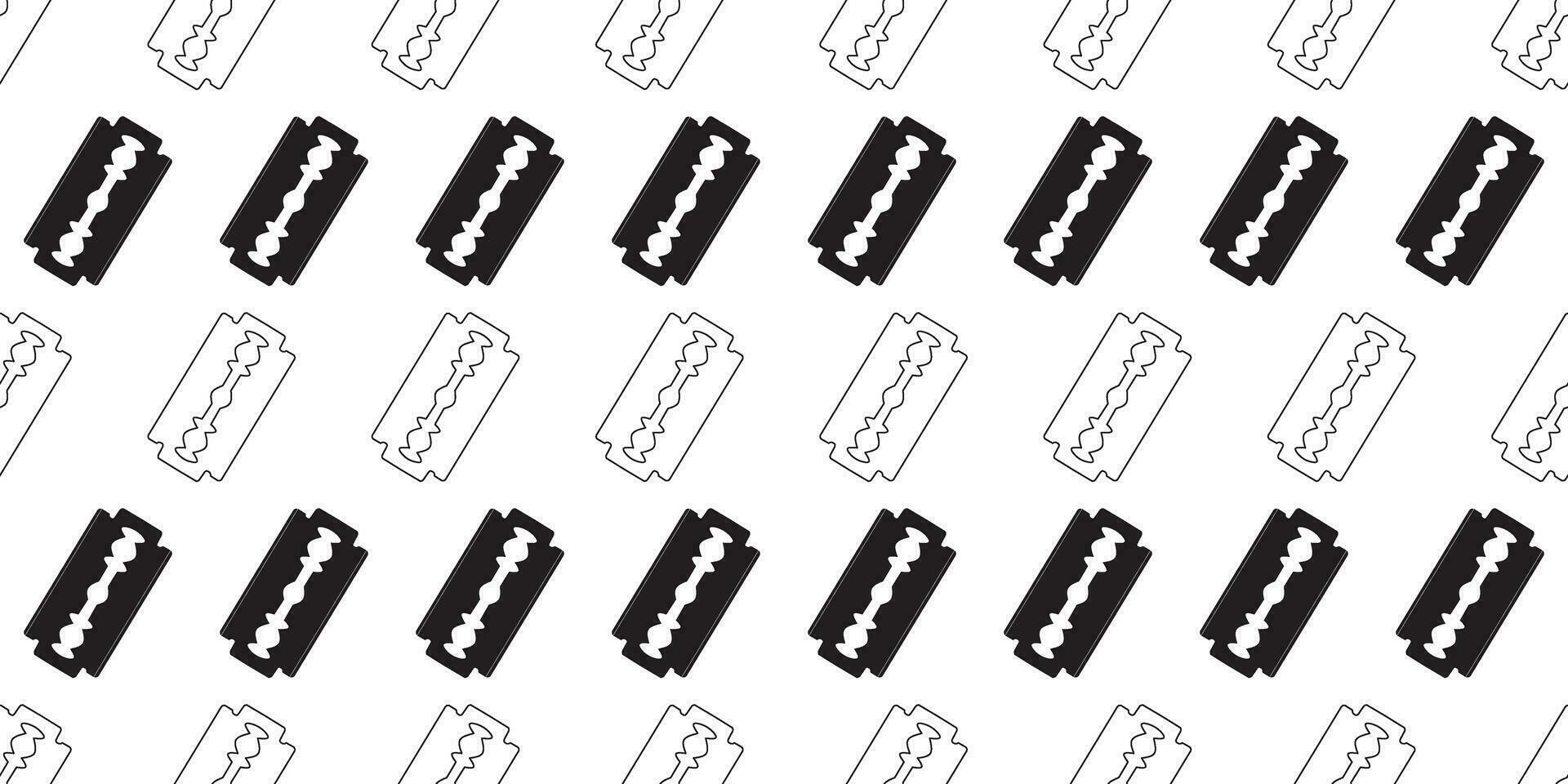 razor blade seamless pattern vector