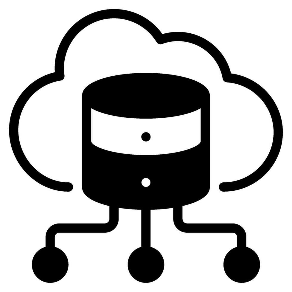 nube informática icono ilustración vector