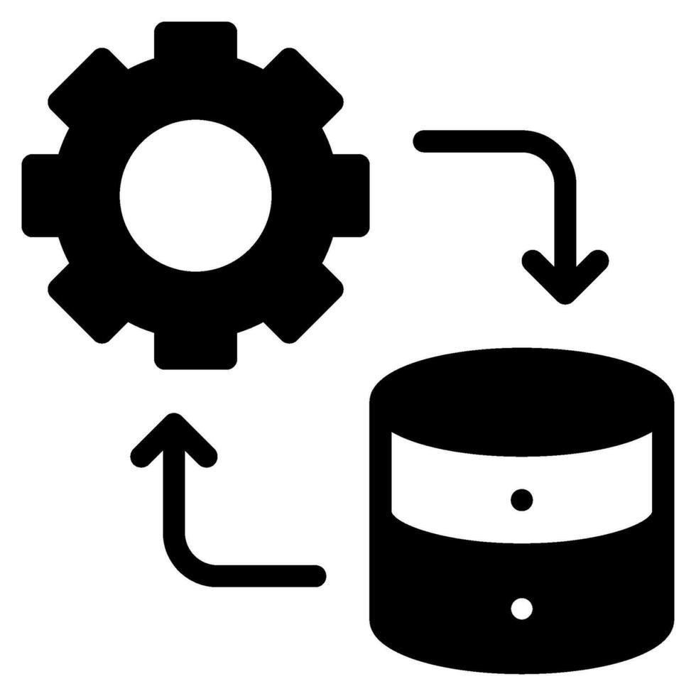 datos integración icono ilustración vector