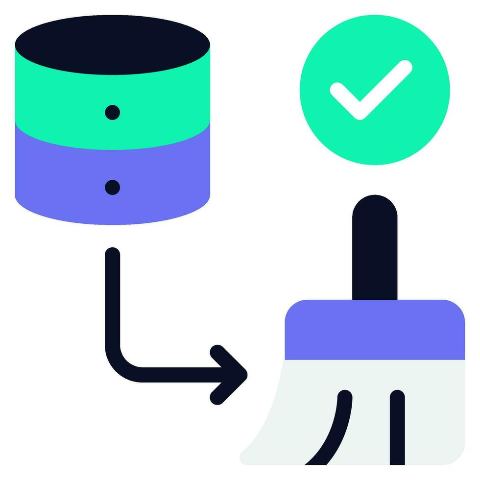 Data Cleansing Icon Illustration vector