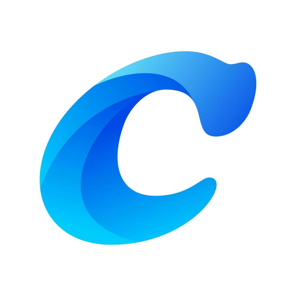 Letter c colorful gradient logo design vector