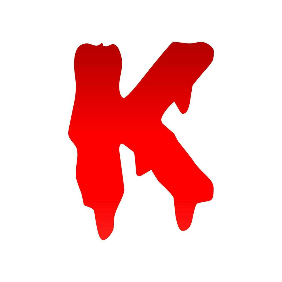 k letra vistoso logo degradado vector