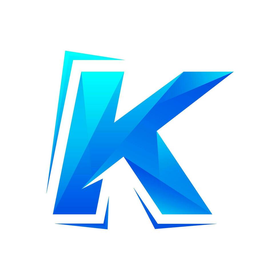 K letter colorful logo gradient vector