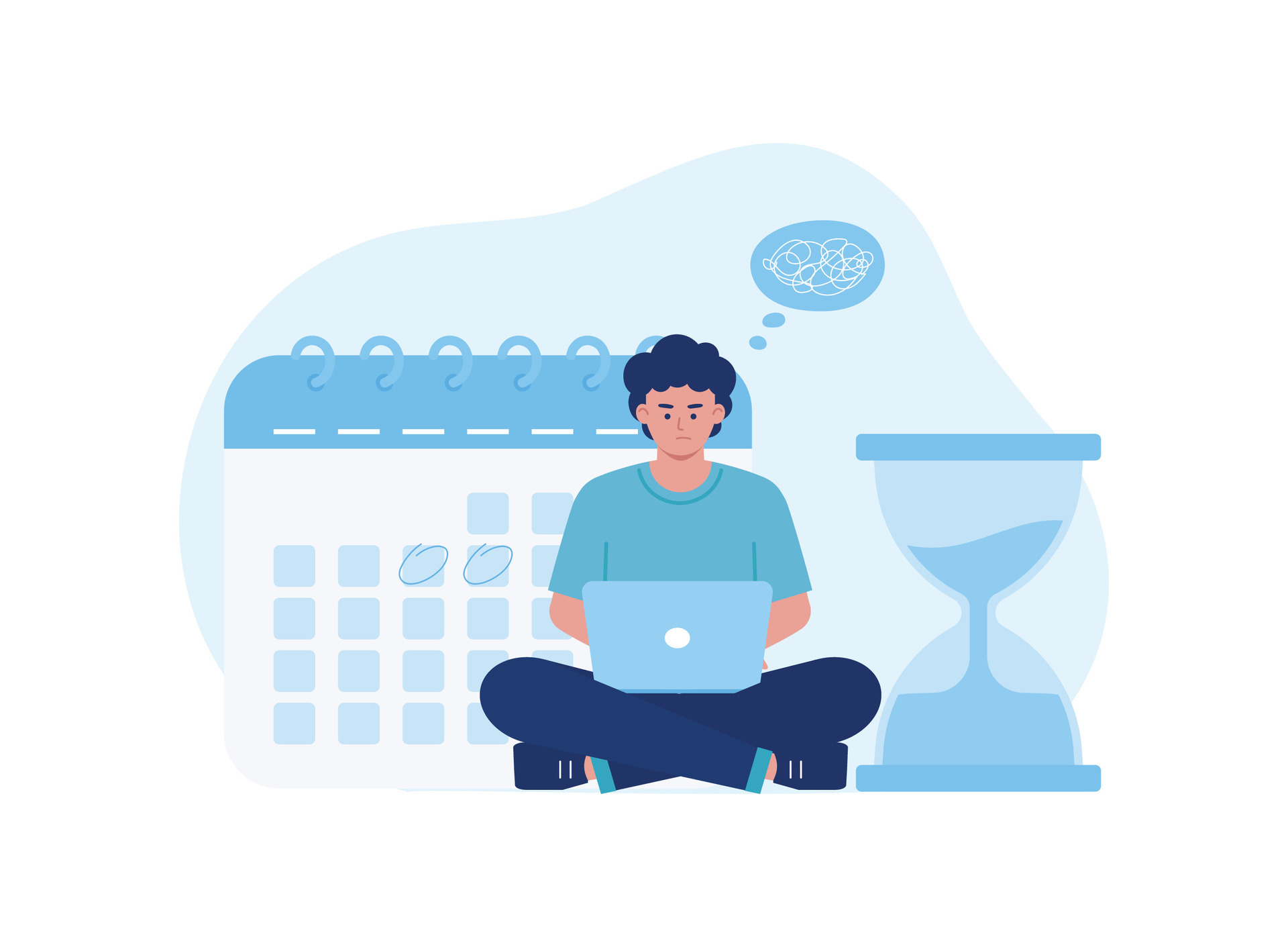 working with time constraints concept flat illustration 27513629 Vector ...