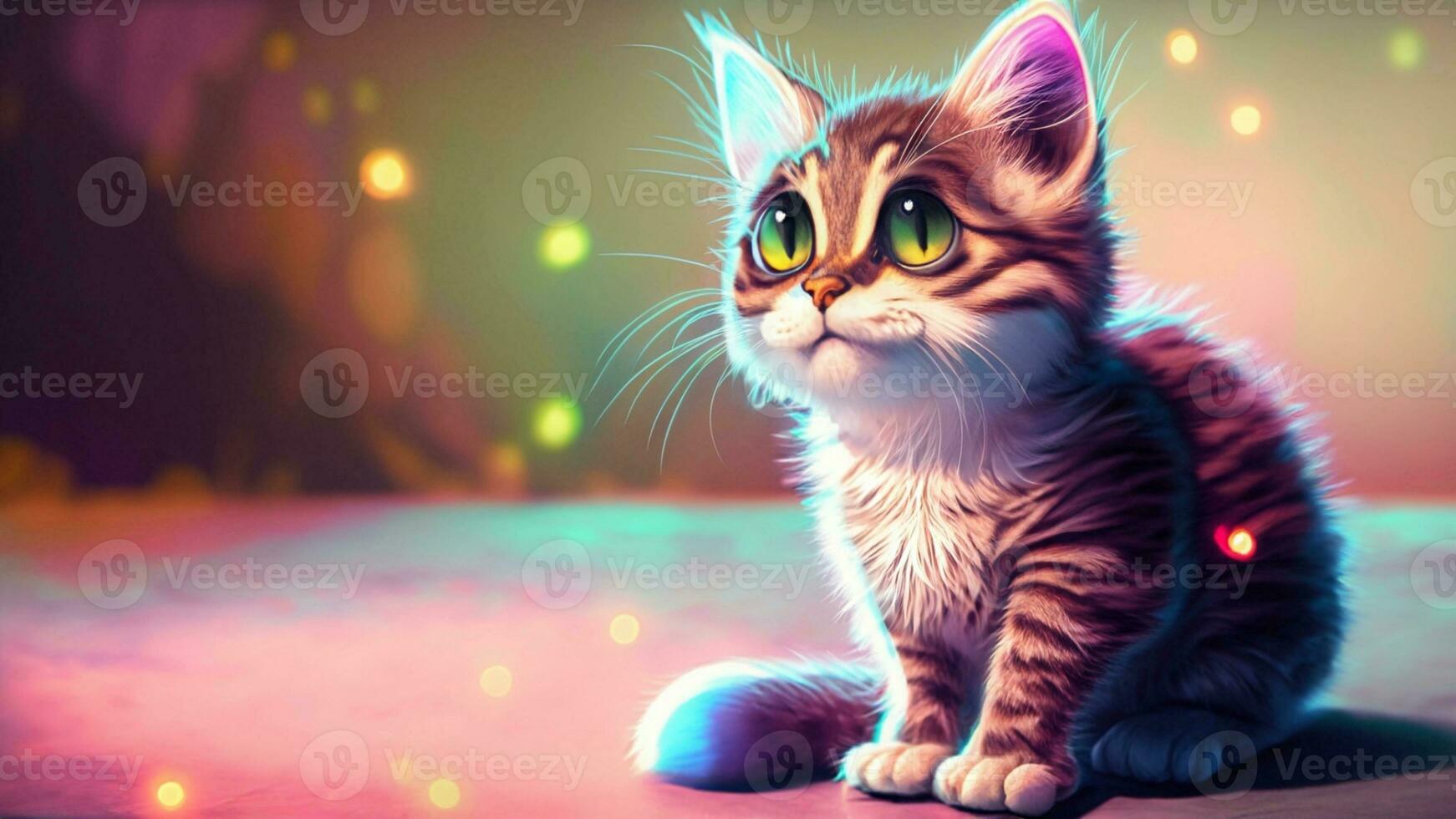 Charming Little Cat, Generative AI photo