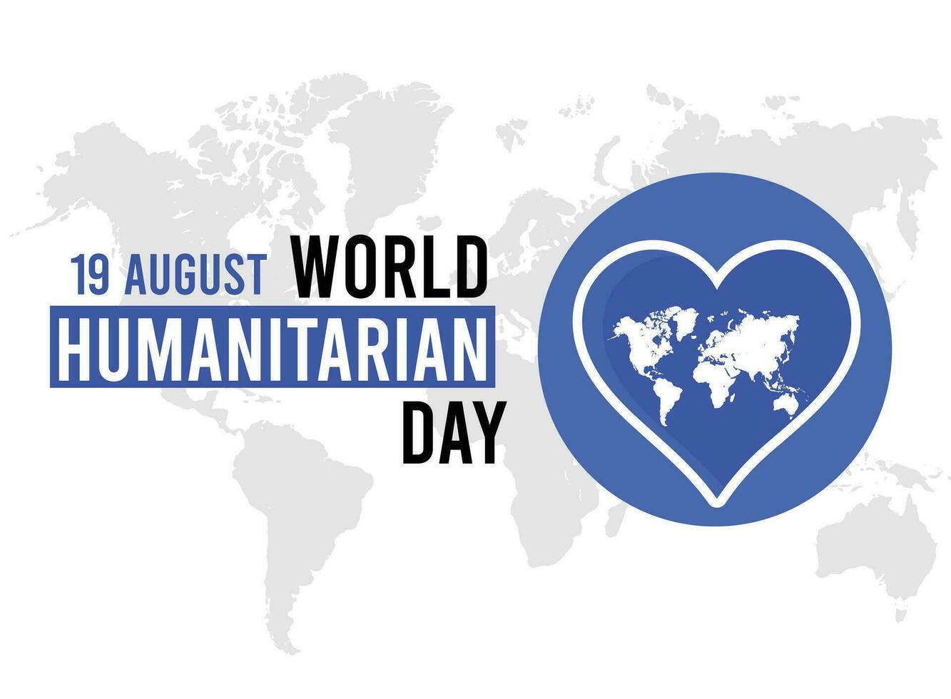 19th August World humanitarian day vector templates, world humanitarian day Social media post designs