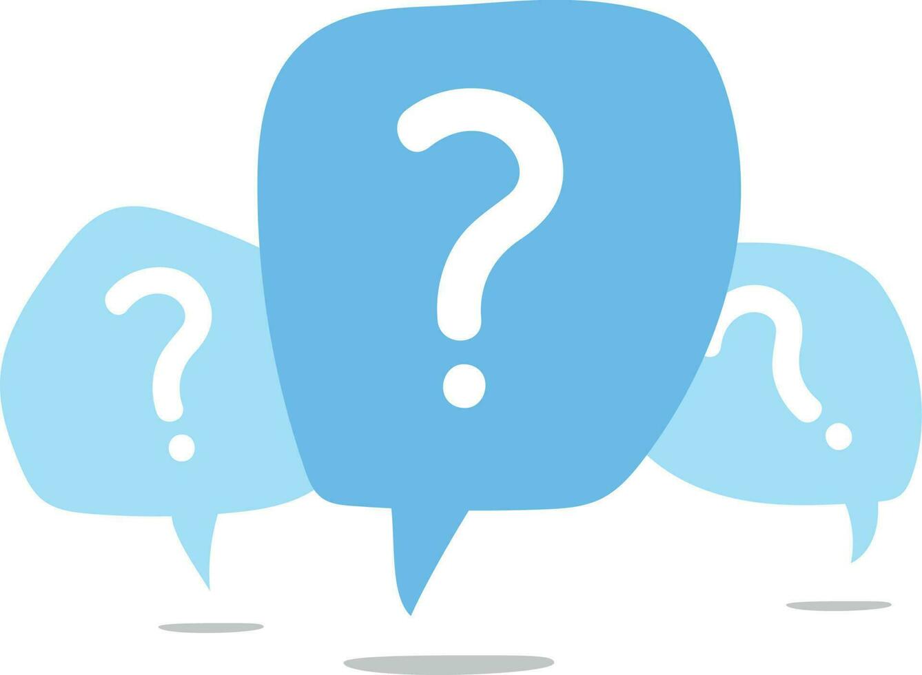 Question mark set of vector isolated icons. Help sign speech bubble. Chat question. Question bubbles. Message box with question mark icon. Help speech bubble.