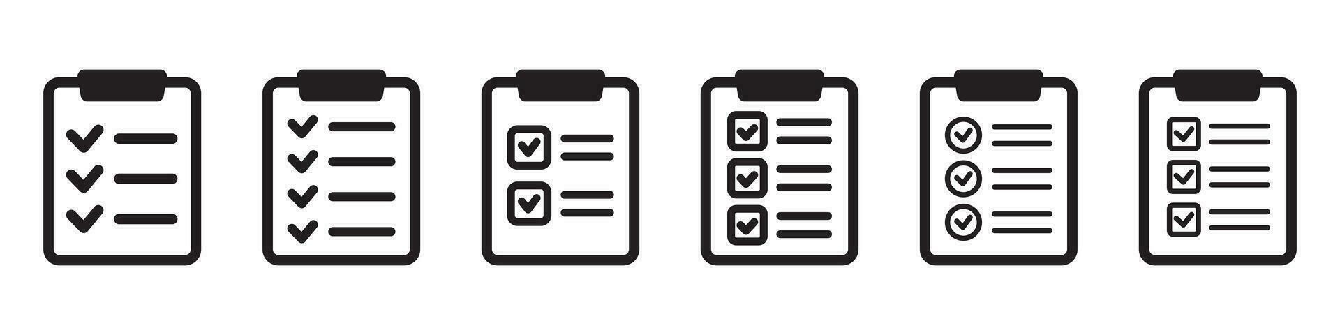 Clipboard with checklist icon, symbol for web site and app design. Vector illstration.