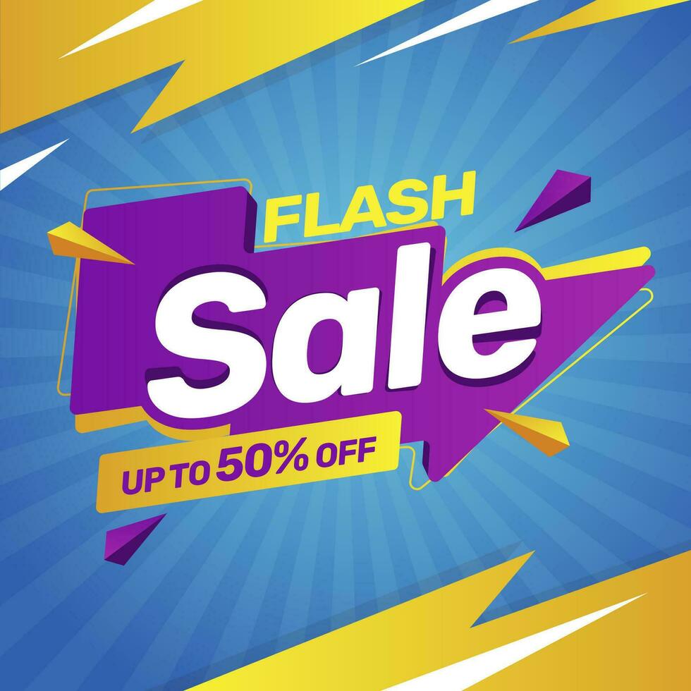 Flash Sale banner design template vector