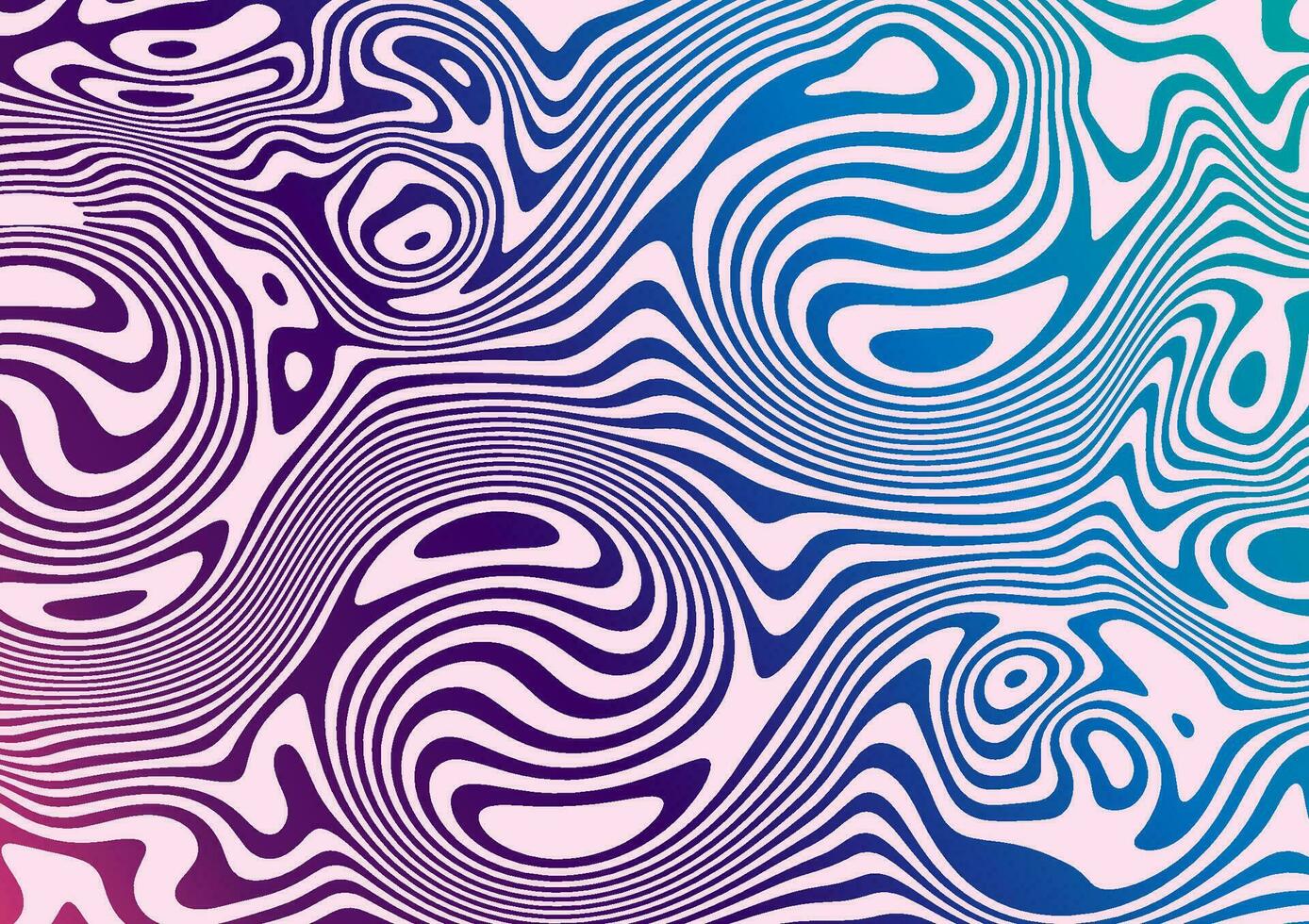 Liquid abstract black line wave messy circle vortex pattern background vector