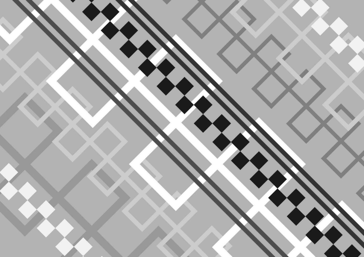 Abstract geometric black line square pattern minimal background vector
