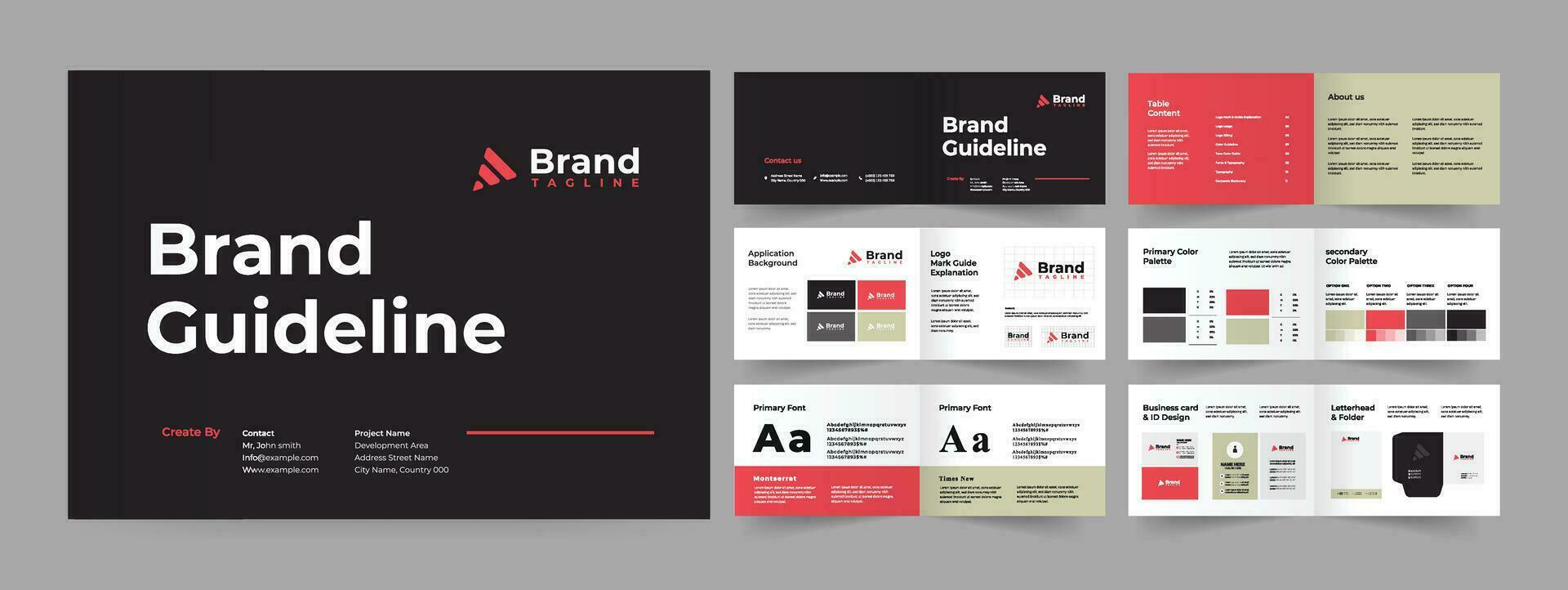 Landscape brand guidelines vector