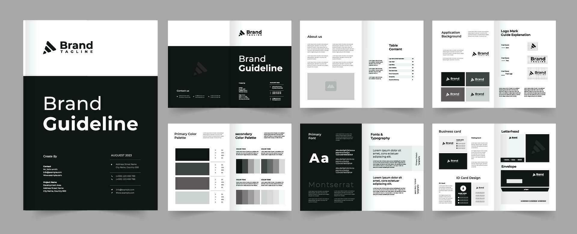 Brand guideline template vector