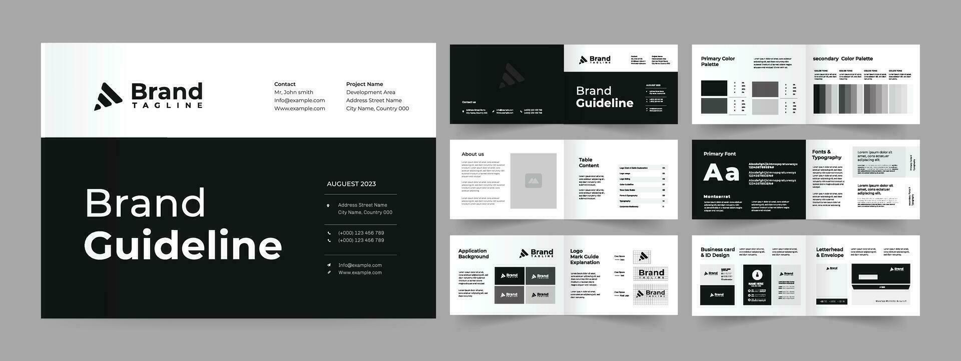 Landscape brand guidelines vector