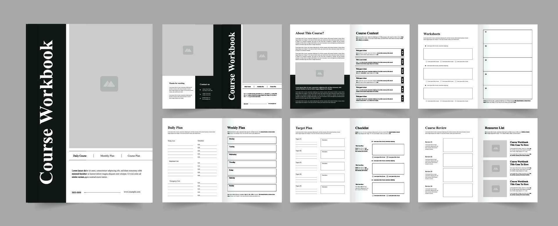 The Course Workbook Design vector