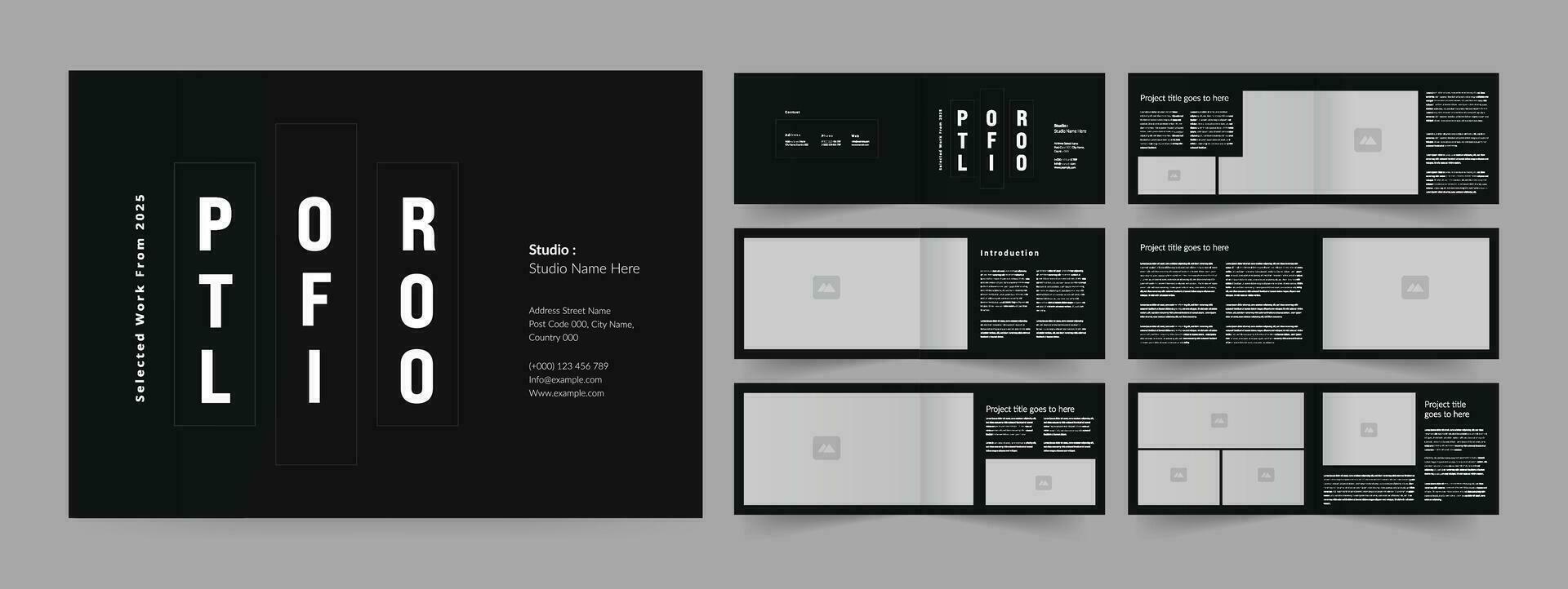 Portfolio Template Design vector