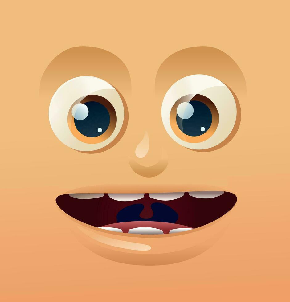 Cute face with a smile vector