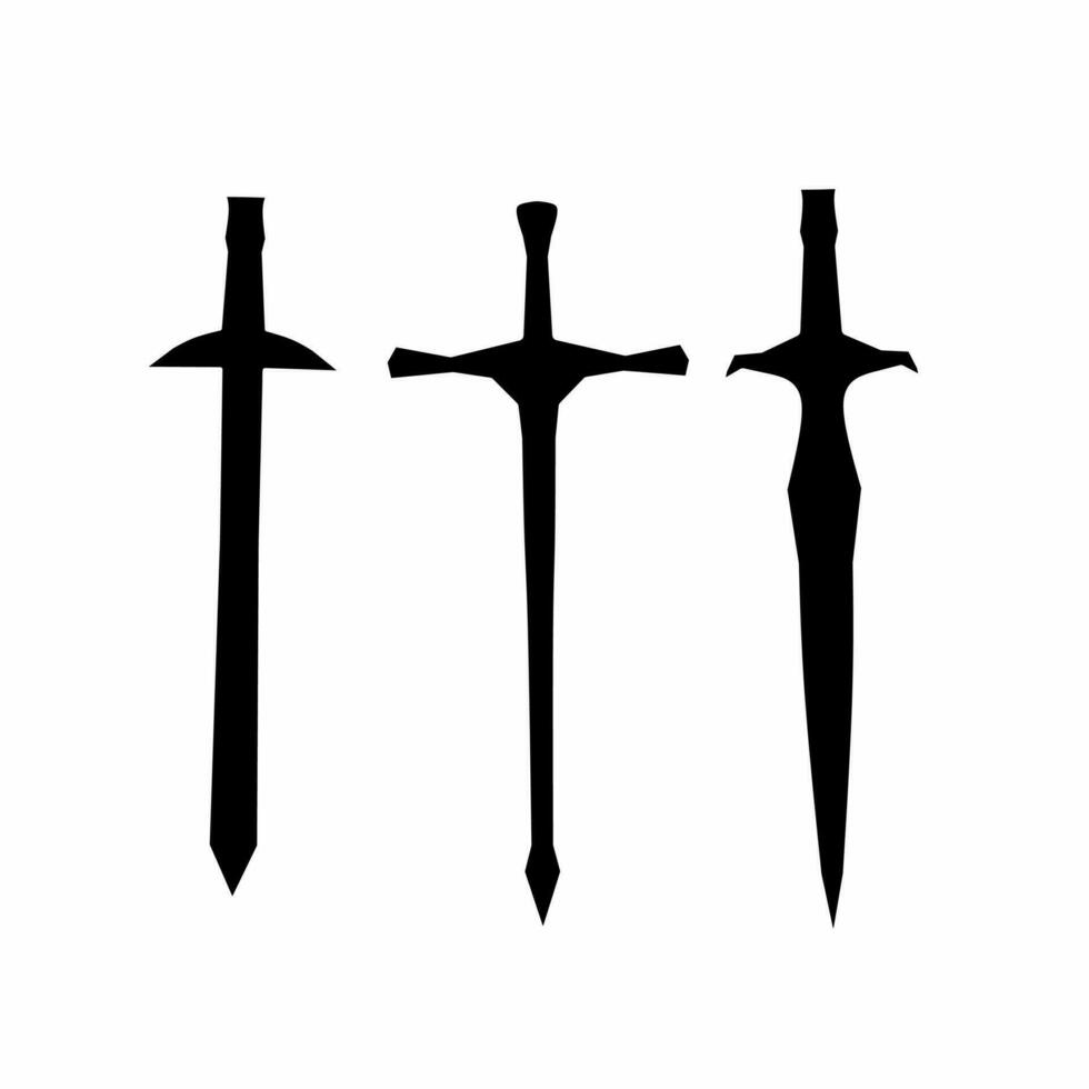 sword silhouette illustration vector