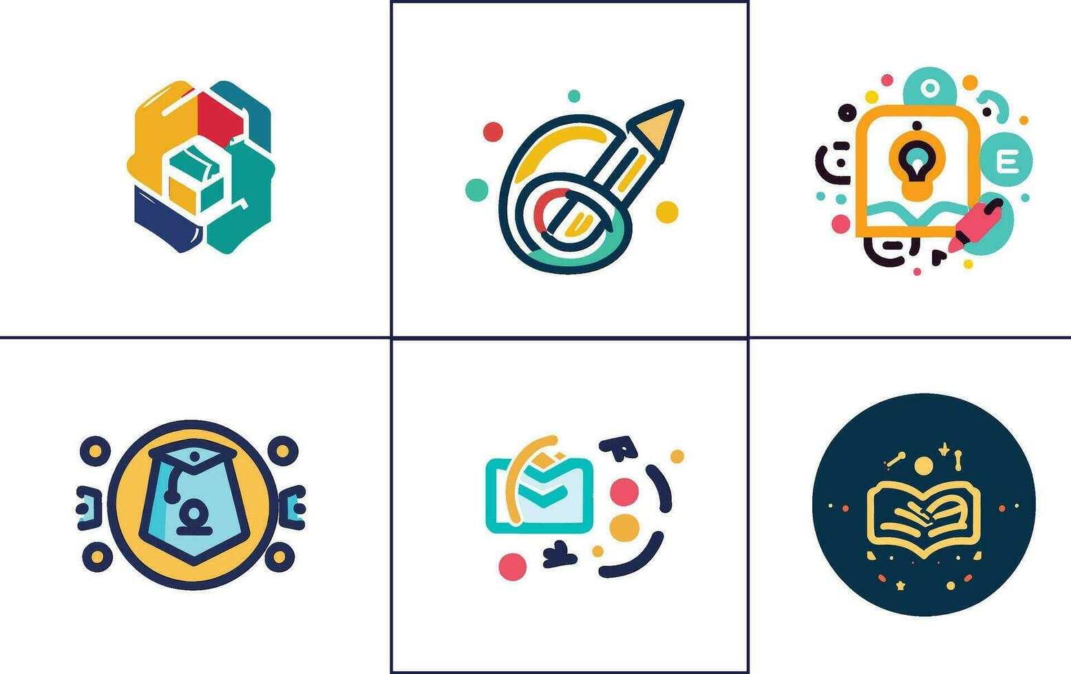 ICON set 2 Education icon vector