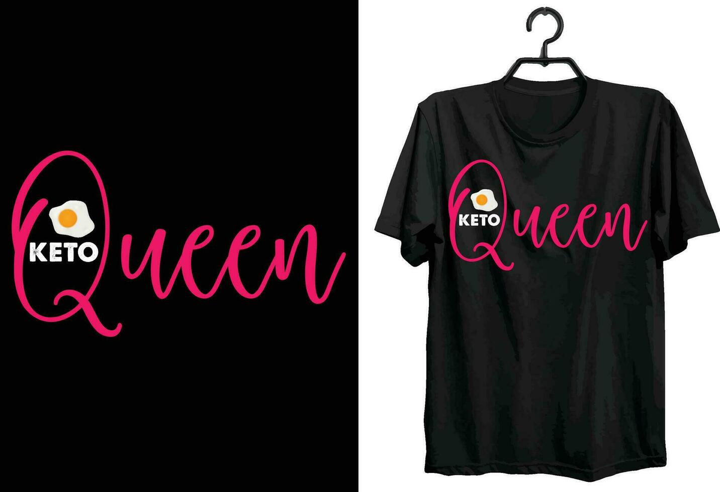 Keto Queen. Keto T-shirt Design. Funny Gift Item Keto T-shirt Design For Keto Lovers. vector