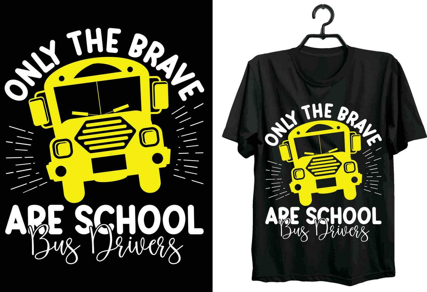 School Bus Driver T-shirt Design. Funny Gift Item School Bus Driver T-shirt Design For All Bus Drivers vector