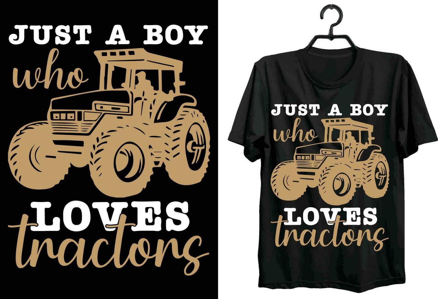 Just A Boy Who Loves Tractors. Tractor Pulling T-shirt Design. Funny Gift Item Tractor Pulling T-shirt Design For Tractor Lovers. vector