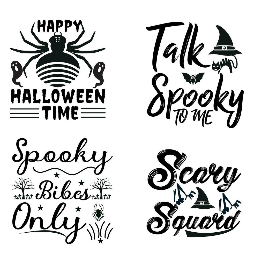 Halloween typography t shirt design vector