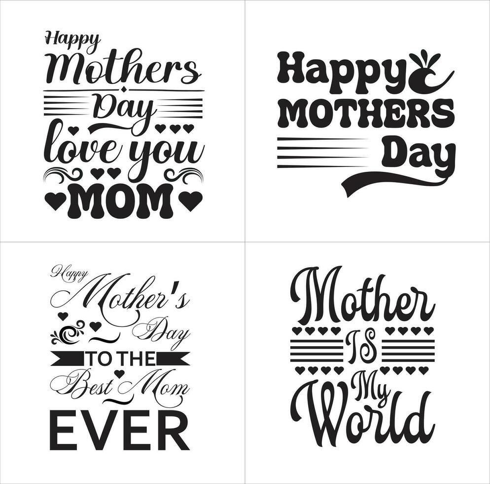 Happy mothers day typography t shirt design vector