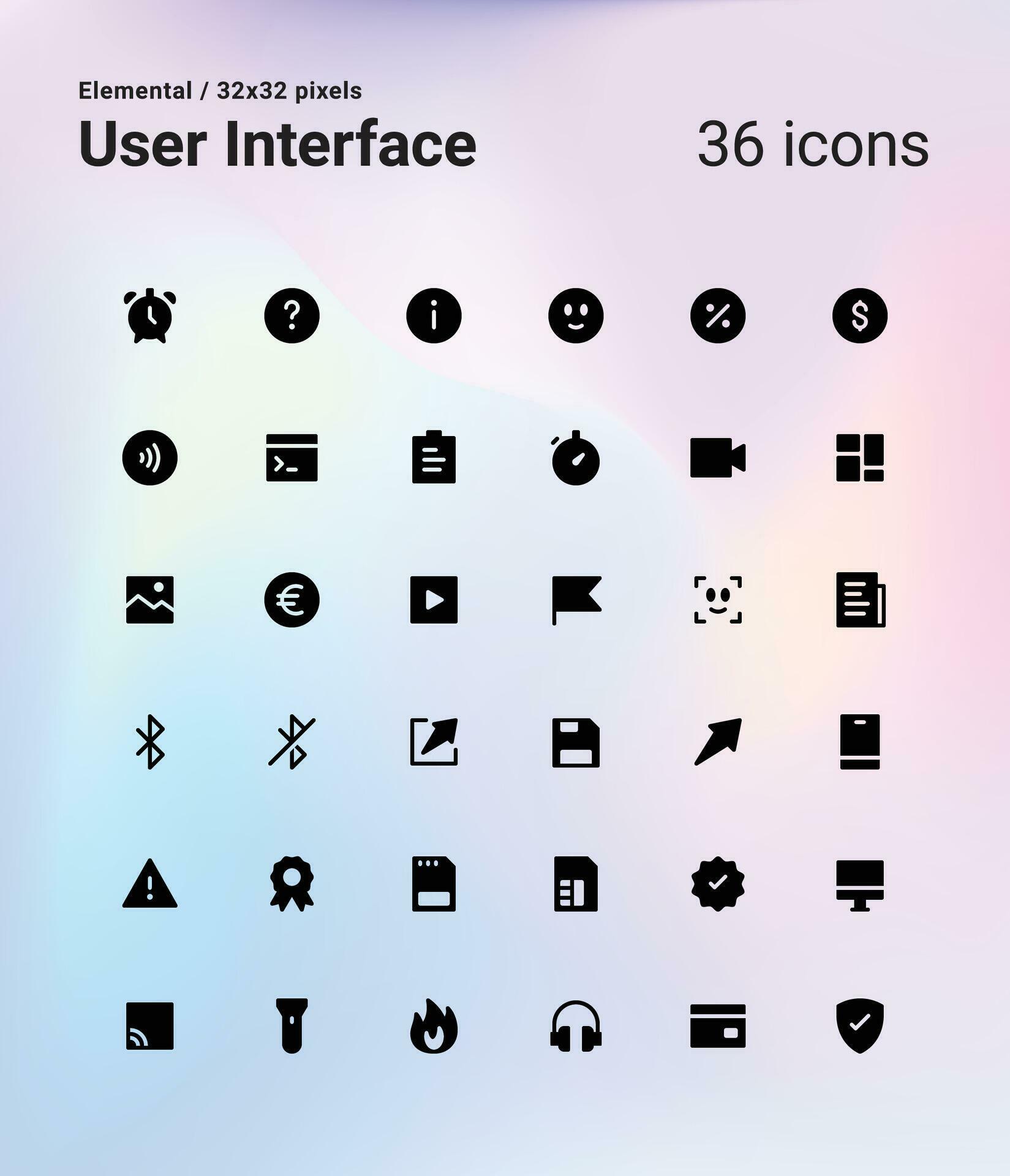 Solid User Interface Icon Pack 27514344 Vector Art at Vecteezy