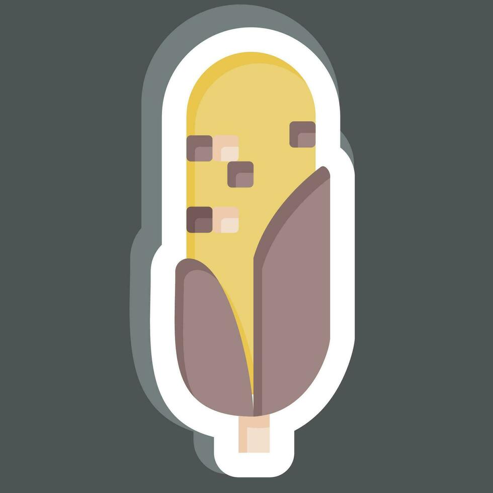 Sticker Corn. related to American Indigenous symbol. simple design editable. simple illustration vector