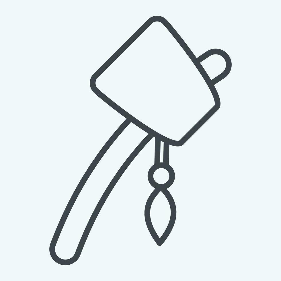 Icon Primitive Axe. related to American Indigenous symbol. line style. simple design editable. simple illustration vector