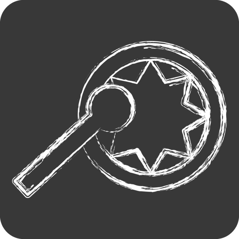 Icon Primitive Drum. related to American Indigenous symbol. chalk Style. simple design editable. simple illustration vector