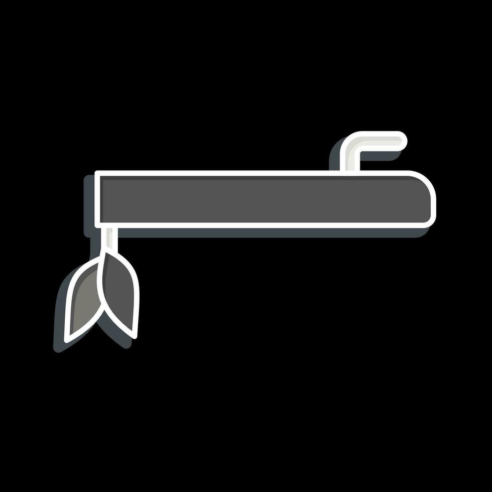 Icon Flute. related to American Indigenous symbol. glossy style. simple design editable. simple illustration vector