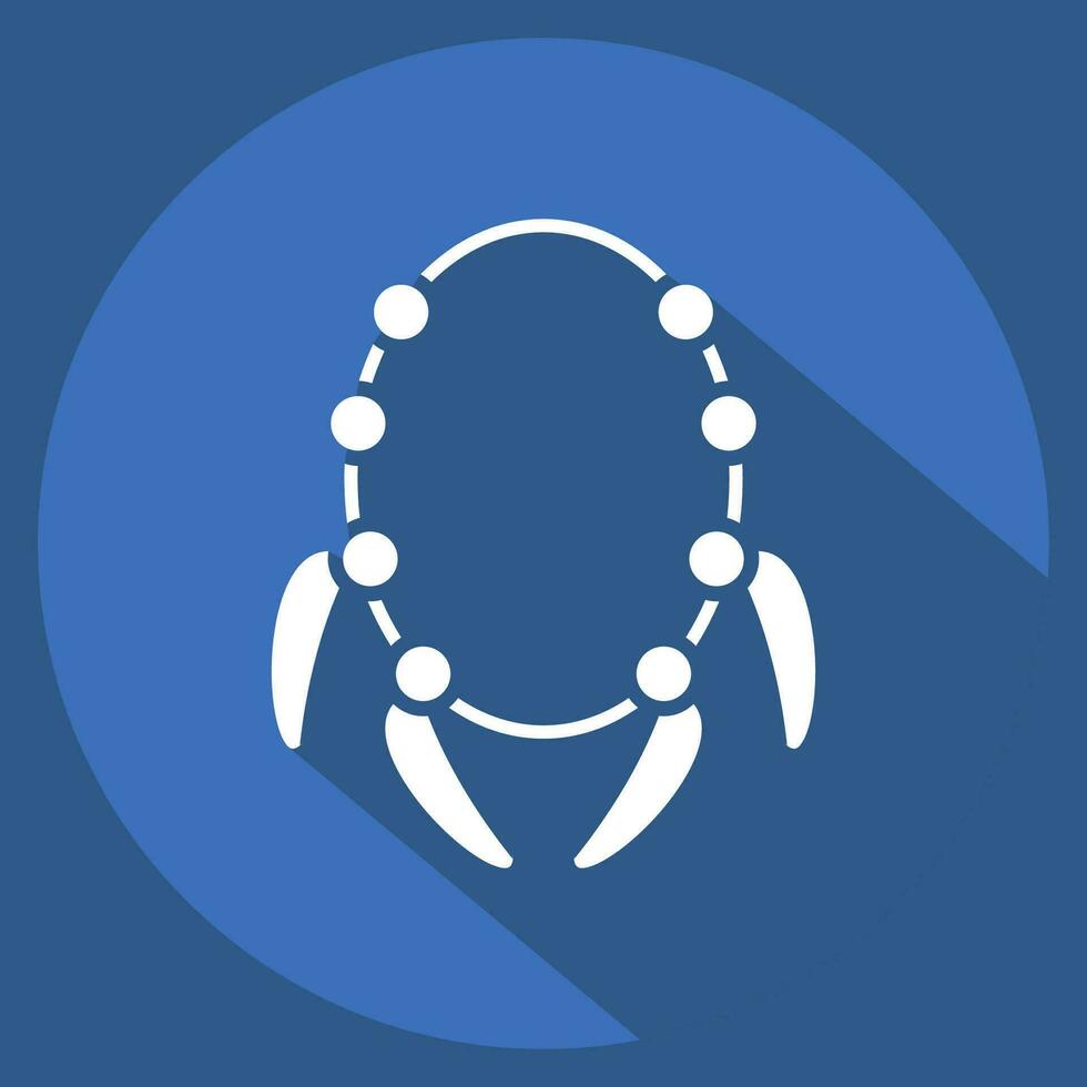 Icon Claw. related to American Indigenous symbol. long shadow style. simple design editable. simple illustration vector
