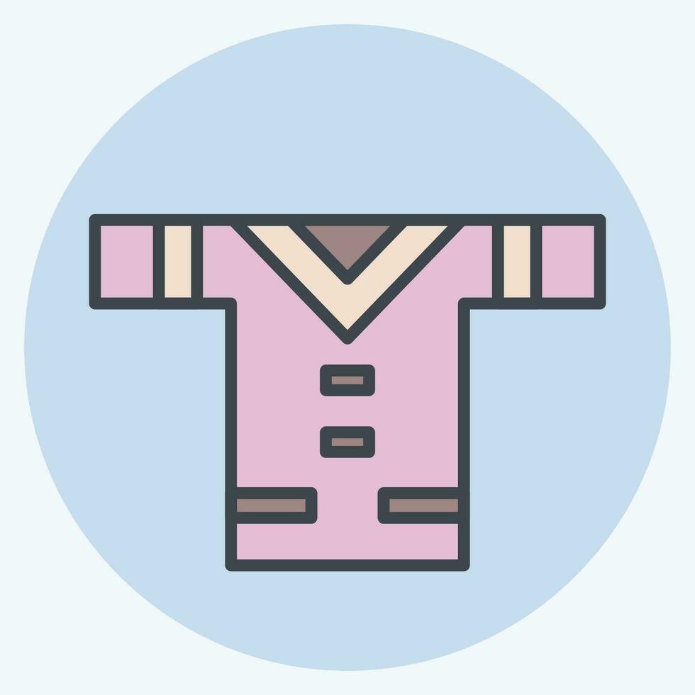 Icon Clothes. related to American Indigenous symbol. color mate style. simple design editable. simple illustration vector