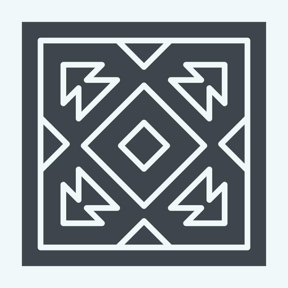 Icon Carpet. related to American Indigenous symbol. glyph style. simple design editable. simple illustration vector