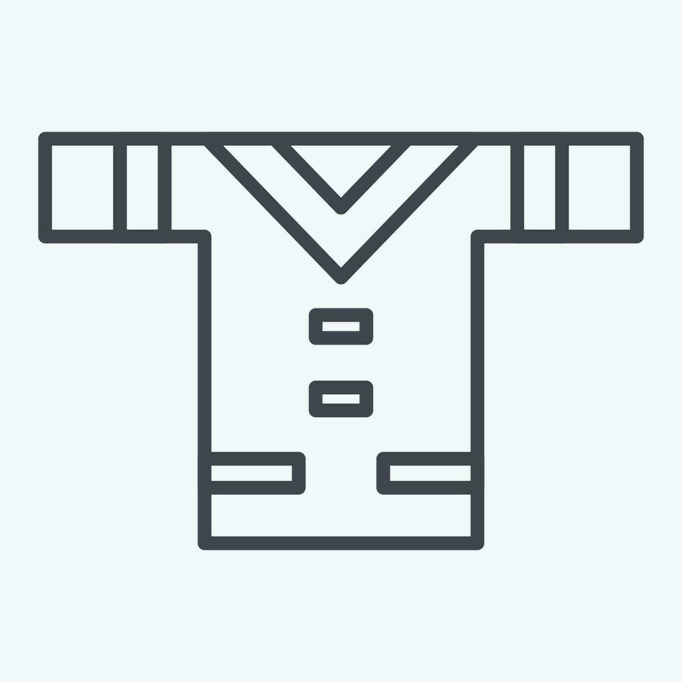 Icon Clothes. related to American Indigenous symbol. line style. simple design editable. simple illustration vector