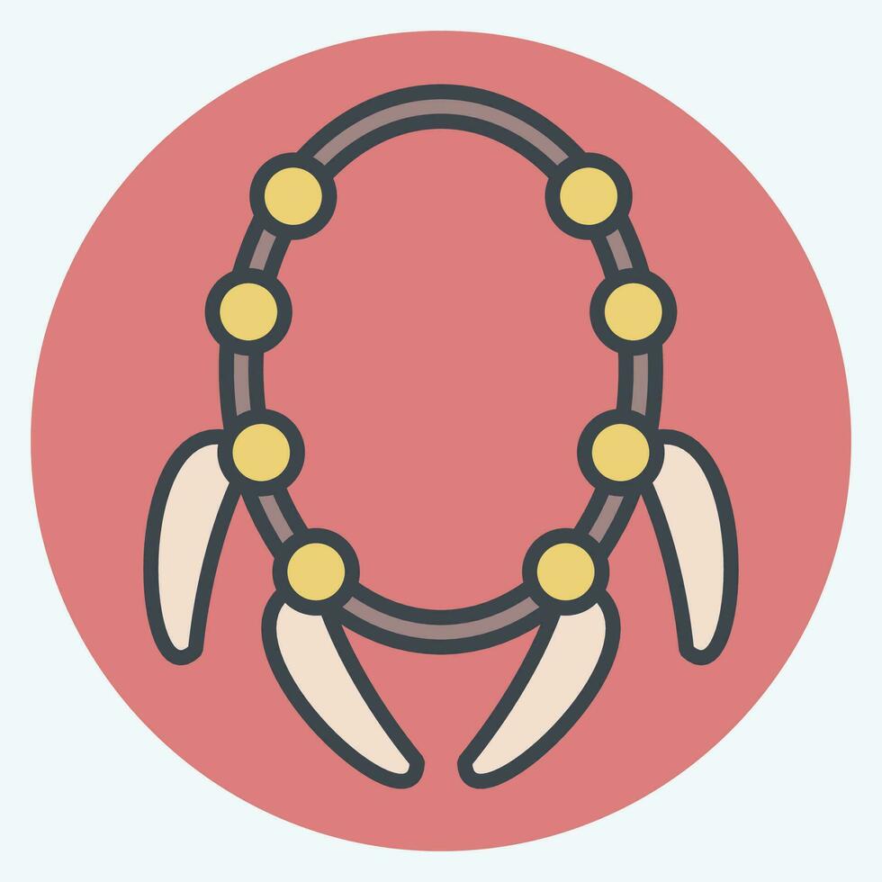 icono garra. relacionado a americano indígena símbolo. color compañero estilo. sencillo diseño editable. sencillo ilustración vector