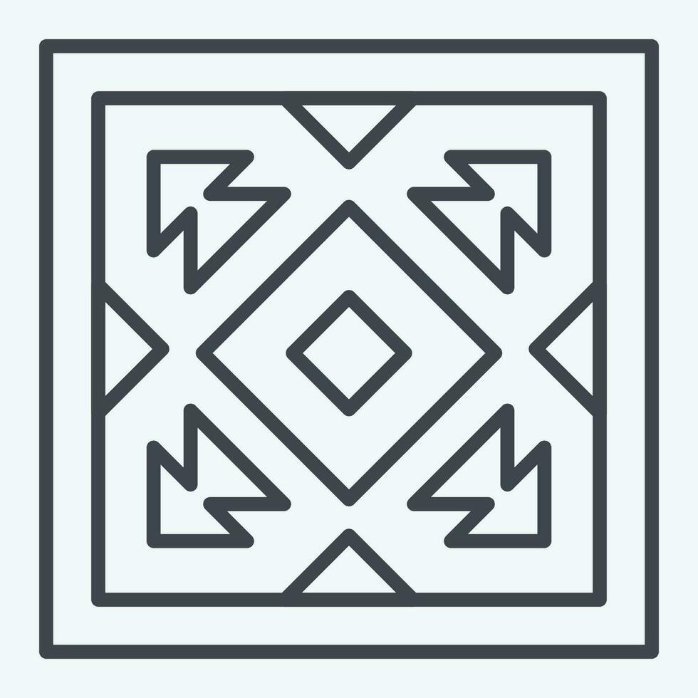 icono alfombra. relacionado a americano indígena símbolo. línea estilo. sencillo diseño editable. sencillo ilustración vector