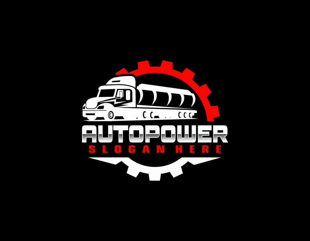 Vehicle. Big Cargo Truck. Tank. Gasoline tanker. Tank truck, fuel and oil tanker truck, septic tank pumping truck logo vector