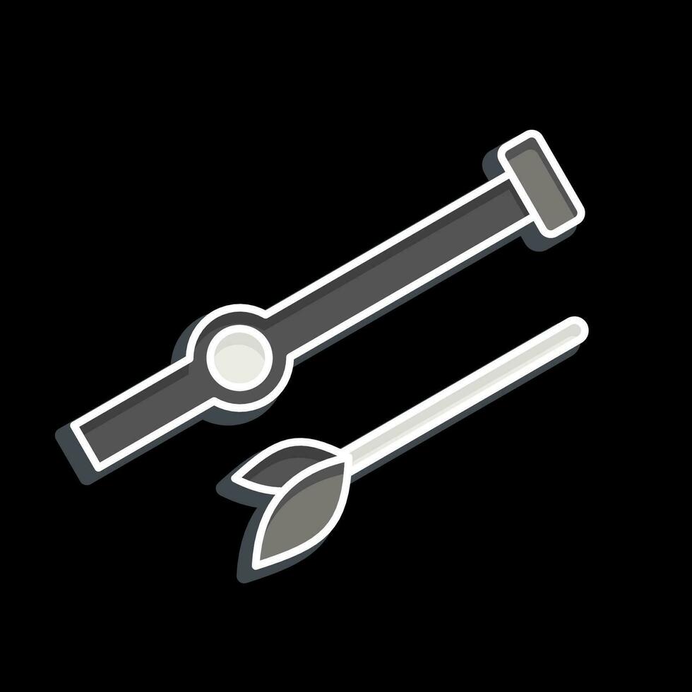 Icon Blowgun. related to American Indigenous symbol. glossy style. simple design editable. simple illustration vector