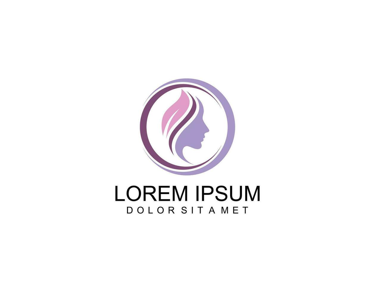 la cara de las mujeres combina el logotipo de la flor y la rama para el salón de belleza, spa, cosmética y cuidado de la piel. elegante diseño de logotipo y tarjeta de visita. vector