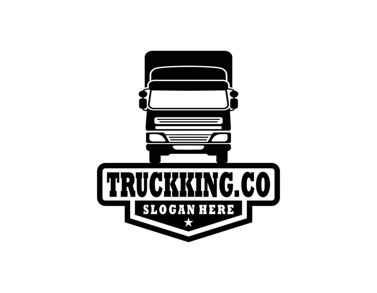 semi truck logo emblem logo template vector