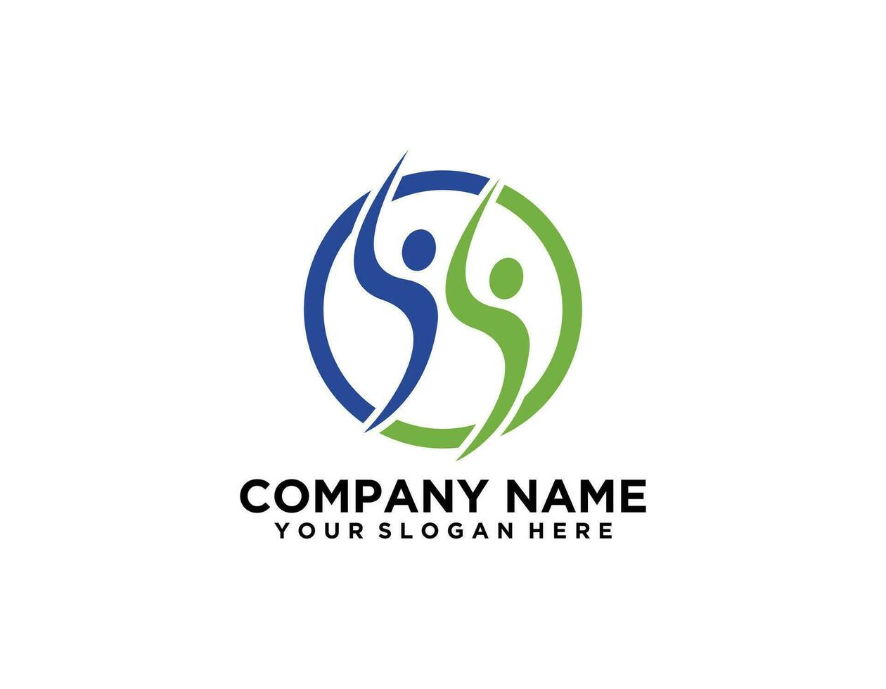 Health Logo, People Care Logo Template vector