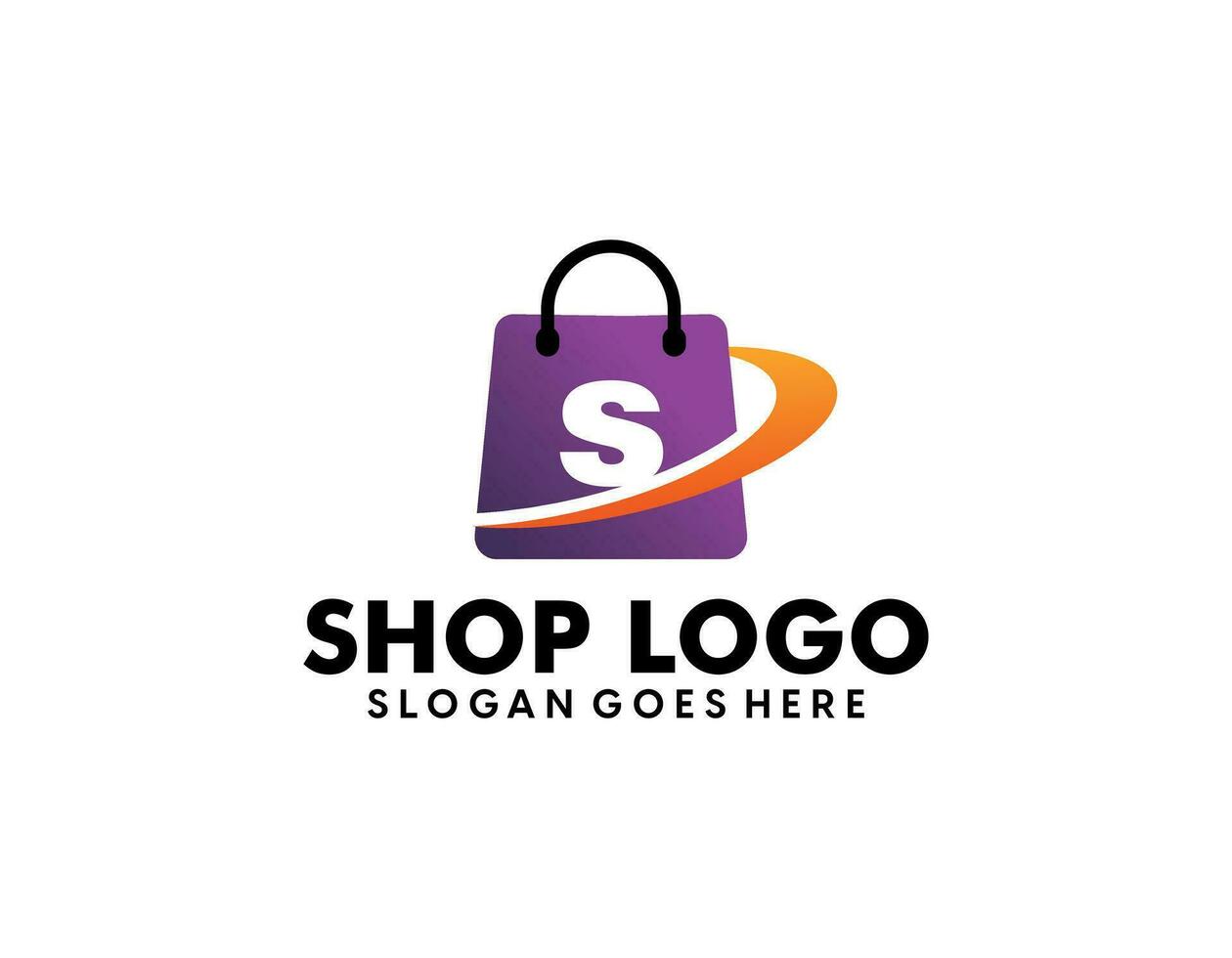 E commerce logo design vector. Online shop logo design idea vector