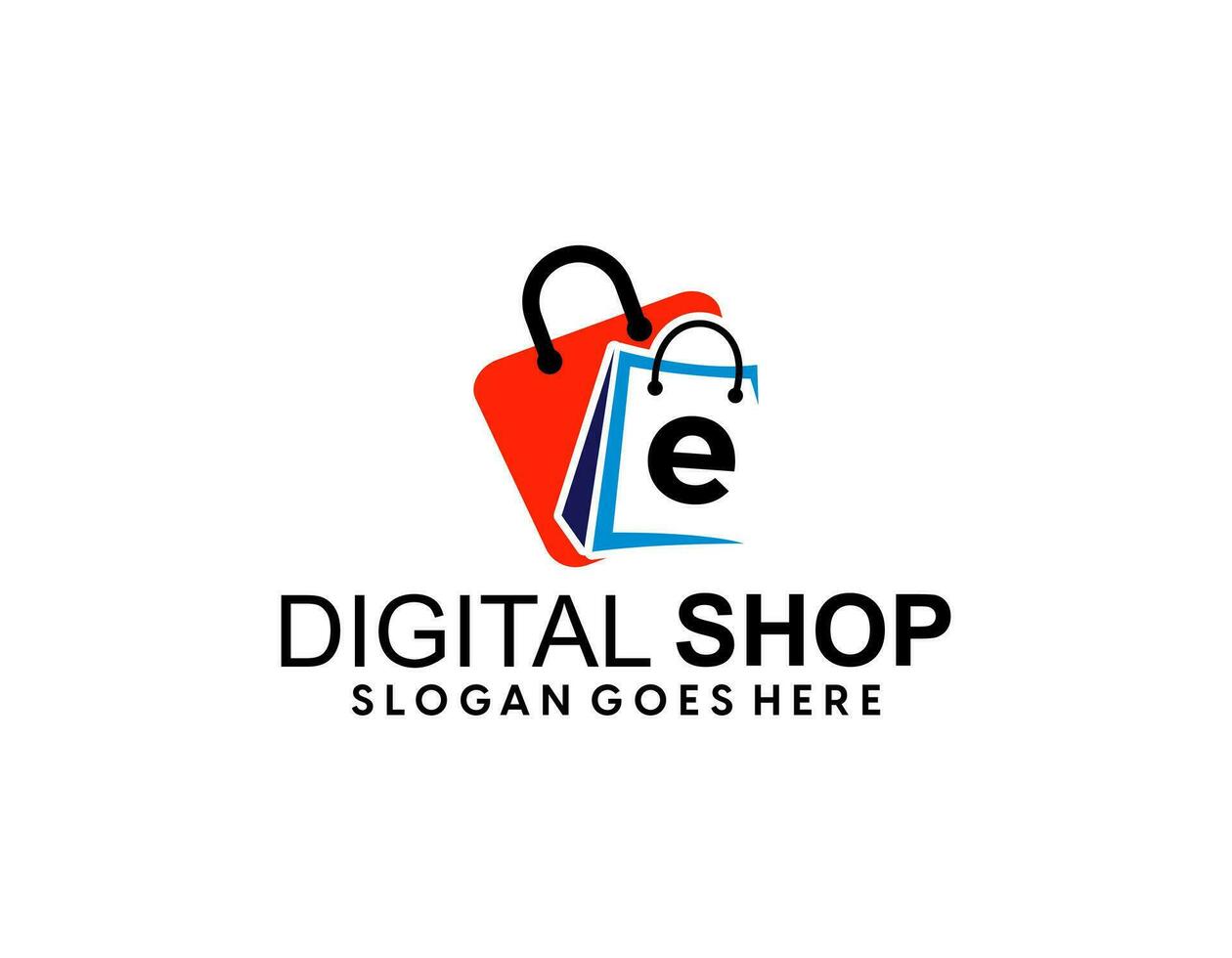 Online Shop Logo designs Template. Illustration vector graphic of  pointer arrow and shop bag combination logo design concept. Perfect for Ecommerce,sale, discount or store web element. Company emblem