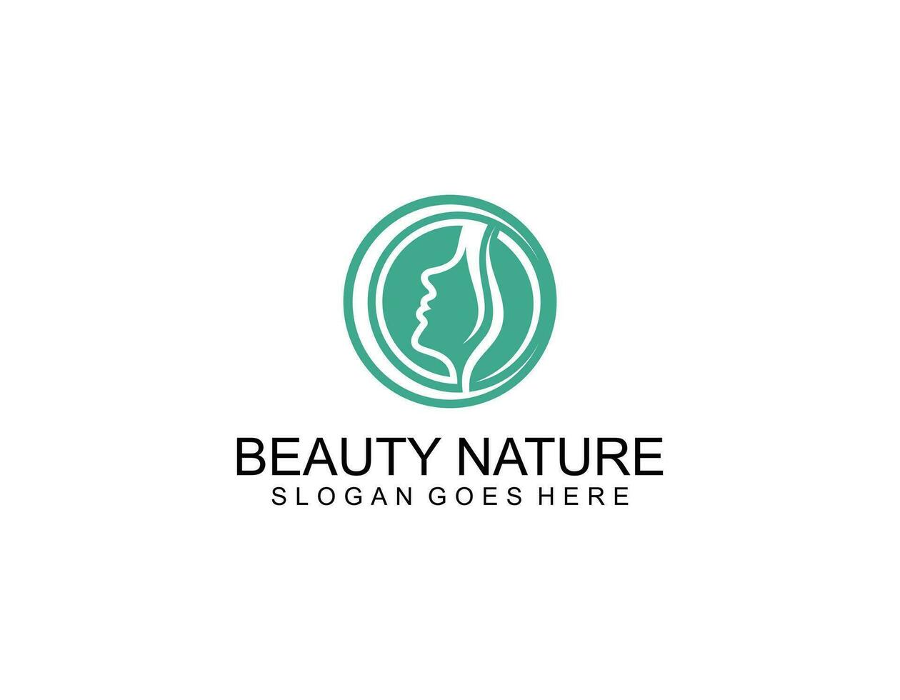 lineal sencillo logo hembra cara oliendo tulipán a mano dibujado circulo marco para belleza spa salón vector ilustración. mujer con flor a redondeado frontera femenino cosmético cosmetología piel cuidado bienestar