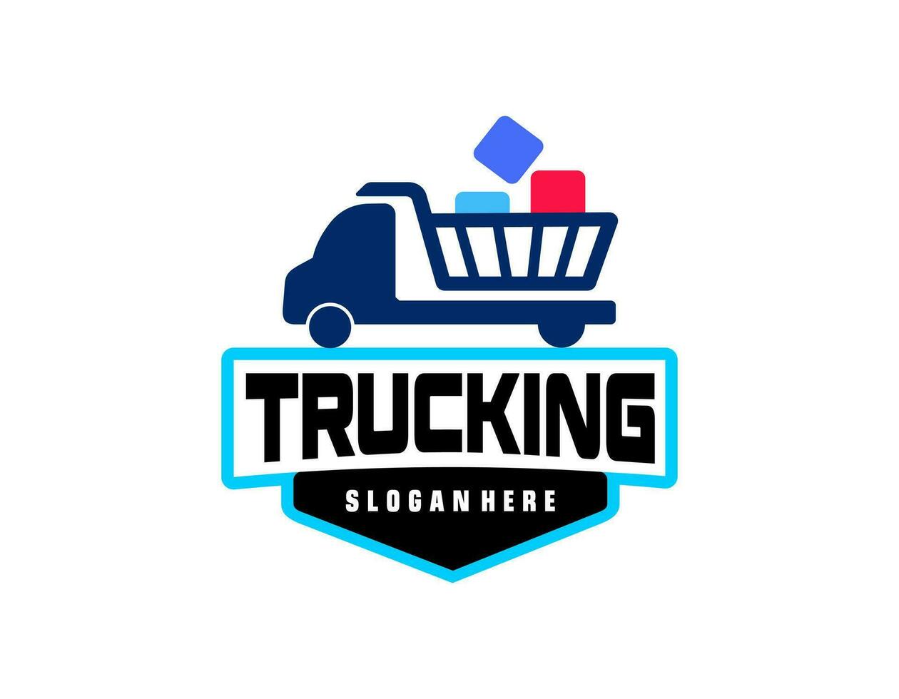 Semi truck icon vector