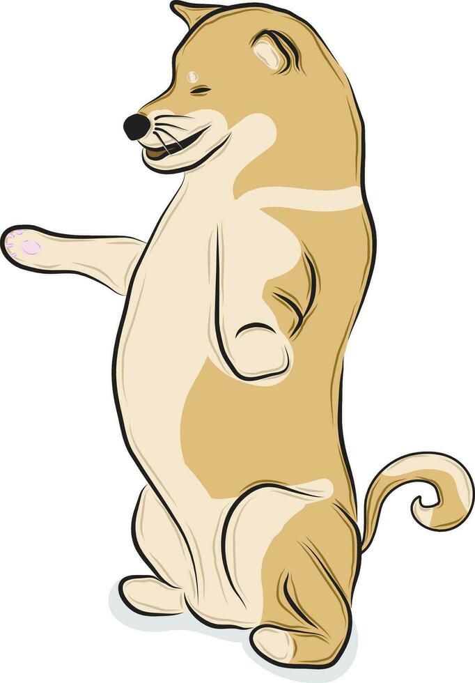 vector picture Shiba dog breed, also known as Inu.